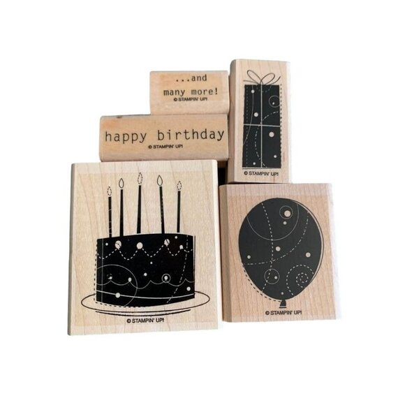 Stampin Up! Birthday Whimsy Rubber Stamp Set - Picture 1 of 9